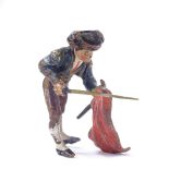 A Vienna cold painted bronze Toreador, height 4cm. All original no repairs, pica and sword are