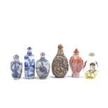 A collection of 6 Chinese snuff bottles