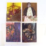 Walter Spitzer (born 1927), folio of 8 1960s lithographs, image 10.5" x 8" Very good condition,