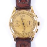 CHRONOGRAPHE SUISSE - a Vintage 18ct gold mechanical chronograph wristwatch, ref. 139, circa