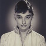 Jack Cardiff OBE, chiaroscuro on German etching paper, Audrey Hepburn "halo", no. 22/25, signed,