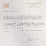 Royal interest - A framed letter from Edward VIII as the Duke of Windsor, correspondence dated