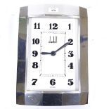 DUNHILL - a large steel-cased shop advertising wall clock, bevelled case with Arabic numerals and