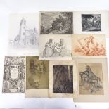 Folder of drawings and engravings, 17th century and later