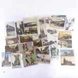 A group of early 20th century postcards, including Steiff