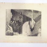 Andre Masson (1896 - 1987), etching, The Pantry, inscribed in pencil, no. 225/300, sheet size 9" x