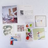 Sandra Blow, group of sketchbook drawings and proof prints, provenance: the artist's estate sale