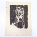 Albert Chavaz (1907 - 1990), lithograph, 3 figures, inscribed in pencil, no. 29/500, sheet size