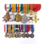 A group of 6 Service medals, including 1914 Star and Bar, British War medal, Victory medal to Bugler