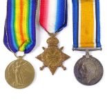 A trio of First World War medals to Driver E Cave, Army Service Corps