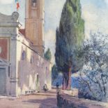 Cecil King RI (1881 - 1942), watercolour, Italian buildings, signed, 19.5" x 12.5", unframed Several