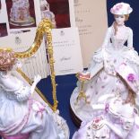 3 Royal Worcester Graceful Arts figures, with certificates, 22.5cm