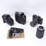 Various Vintage cameras, including Nikon F90, Nikkormat etc