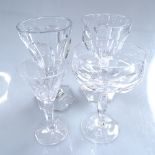 A set of 6 Waterford liqueur glasses, cut-glass goblets etc