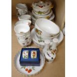 Royal Worcester Evesham pattern tureens, serving bowls, cruet etc