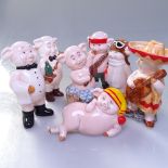 A set of 25 porcelain "Piggies" figures, height approximately 9.5cm