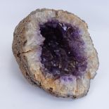 A large amethyst geode shard tip, length 30cm