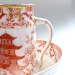 Graingers Worcester coffee and tea set with chinoiserie decoration, and a Victorian meat plate, 49cm