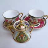 Noritake coffee service with painted and gilded floral decoration, and a quantity of Czechoslovakian