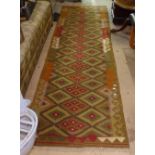 A Maimana Kilim runner, 297cm x 78cm