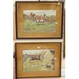 A pair of Finch Mason reproduction comical prints, framed