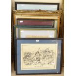 A collection of 19th century engravings, framed prints (10)