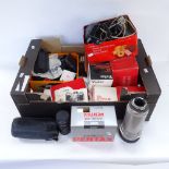 Various Vintage cameras and equipment, including Pentax, Nikon, Canon etc