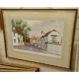 Will Perrin, watercolour, High Street Old Town Bexhill-on-Sea, signed in pencil on the mount, 33cm x