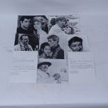 Various Vintage Hollywood film star photographs, all 21cm x 16cm