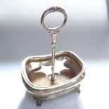 An early Victorian silver condiment stand, London 1859?, 13.4oz gross