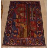 An Afghan war carpet, 140cm x 85cm