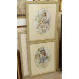 Gordon King, 3 coloured prints, framed