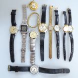 A collection of lady's and gent's watches, to include a gent's Montine automatic gold plated