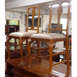 A pair of 1930s walnut side chairs