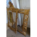 2 French carved and gilded picture / mirror frames
