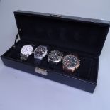 4 various gent's wristwatches, to include Nautica, Swatch, Aviator F Series, and another