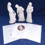 3 Royal Worcester Mother and Baby figures, with certificates, tallest 21cm