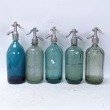 5 Vintage glass kitchen soda syphons