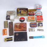 A collection of various Vintage boxes and tins, including Dunlop and biscuits