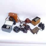 Various cameras, equipment and binoculars, including Prinz 10 x 50 binoculars, Fujifilm S7000 camera