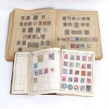2 albums of world postage stamps, mostly full (2)