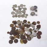 Various British and world coins, including George IV