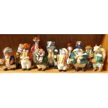 A set of 11 “Country Gentleman” animal and bird figures by Cinque Ports Pottery, Rye, tallest 23cm