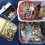 A large quantity of mixed costume jewellery