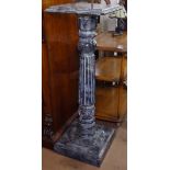 A faux marble Corinthian column pedestal, height 109cm