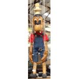 A Vintage painted wood Goofy puppet