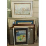 A collection of framed watercolours (7)