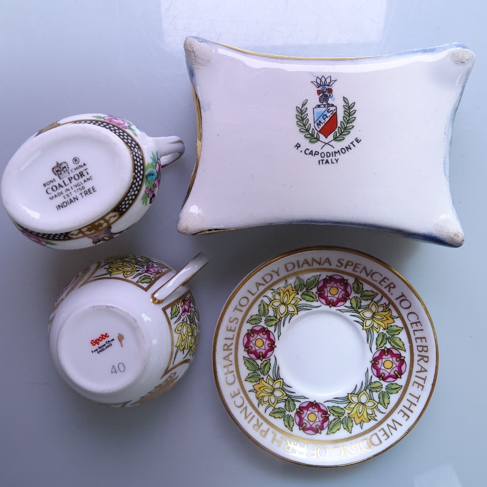 Miniature cabinet cups and saucers, including Coalport, Hammersley and Spode, and 2 miniature - Image 2 of 2