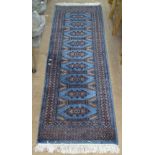 A blue ground wool Persian design runner, 190cm x 61cm