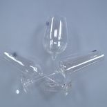 A set of 6 Bohemiam Crystal Champagne flutes, and a set of 12 Bohemiam Champagne flutes, height